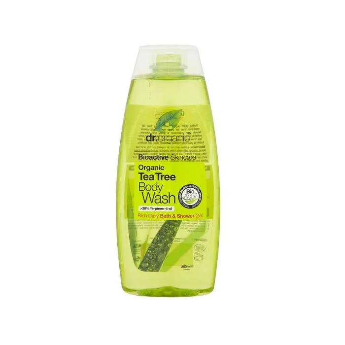 Gel da bagno e doccia al tea tree Dr Organic 250 ml