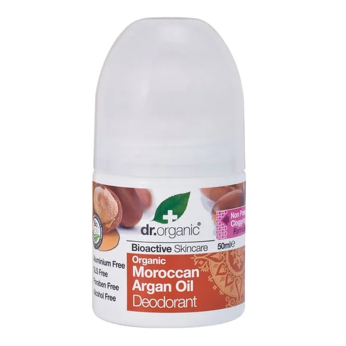 Deodorante roll-on all’olio di argan marocchino Dr Organic 50 ml