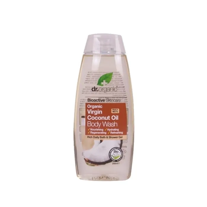 Gel da bagno e doccia all’olio di cocco vergine Dr Organic 250 ml