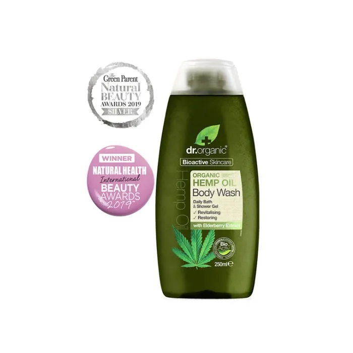 Bagnoschiuma all’olio di canapa Dr. Organic 250 ml