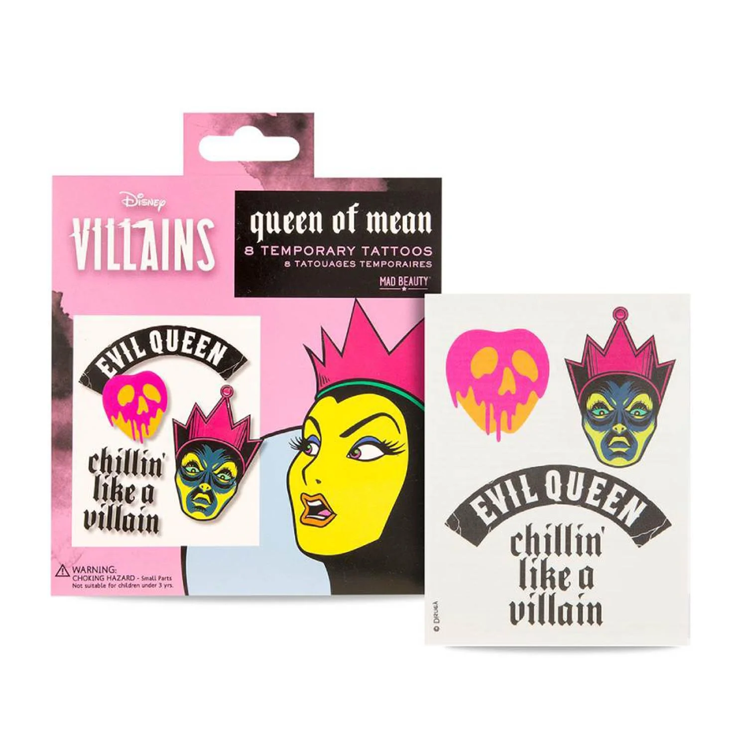 Villains Queen Of Mean 8 Tatuajes Temporales 1un