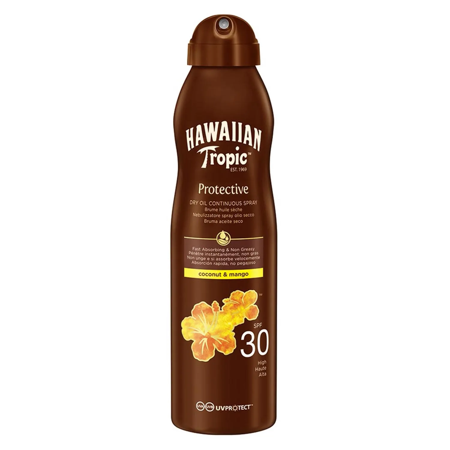 Hawaiian Tropic Coconut and Mango Aceite SPF 30 180ml Spray