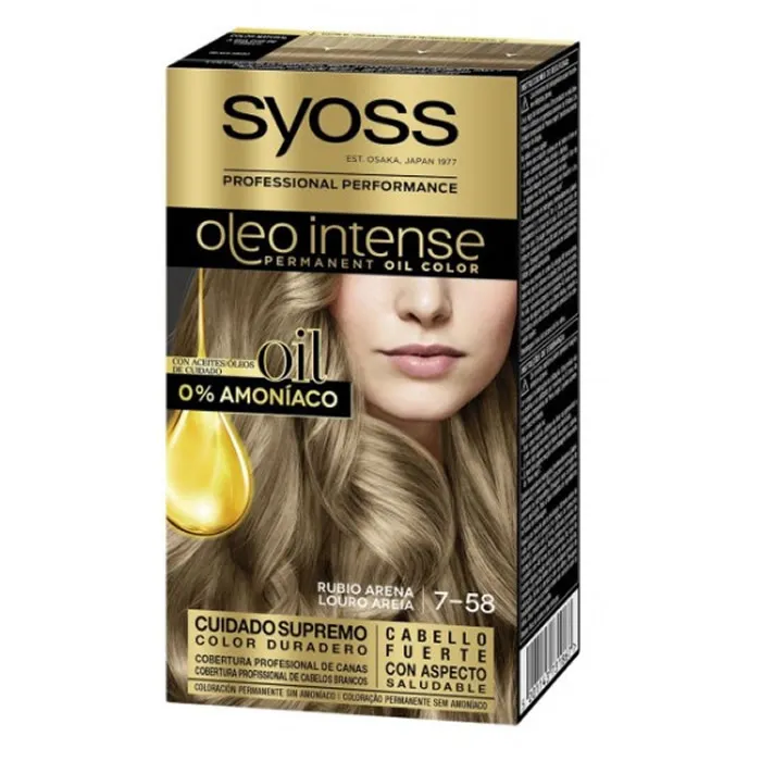 Syoss Oleo Intense Colorazione Permanente per Capelli 7-58 Biondo Sabbia