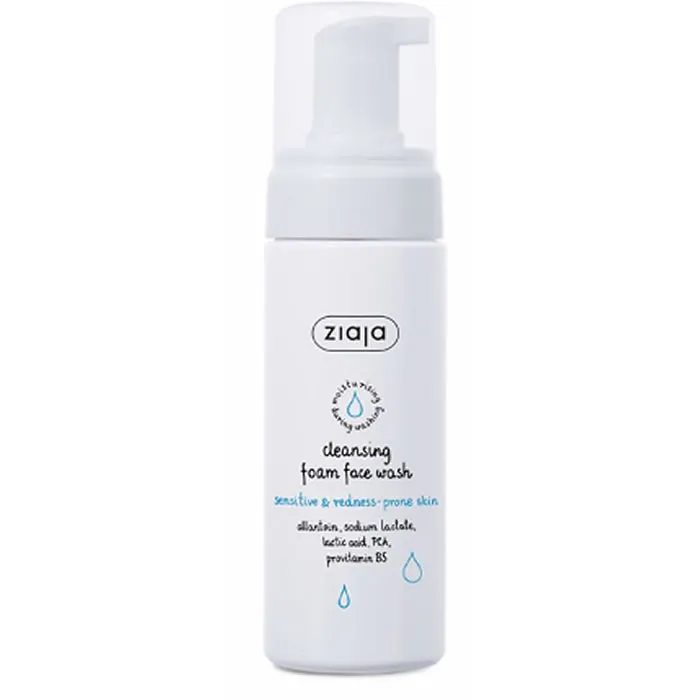 Ziaja Detergente Viso Schiumogeno per Pelle Sensibile e Tendente al Rossore 150ml