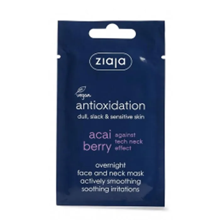 Maschera notturna Ziaja Acai per viso e collo 7 ml