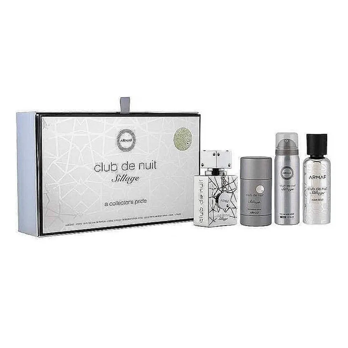 Club De Nuit Sillage Eau de Parfum 30un Spray Hair Mist 55ml Desodorante Stick 75ml Spray Corporal Perfumado 50mlvaporizador