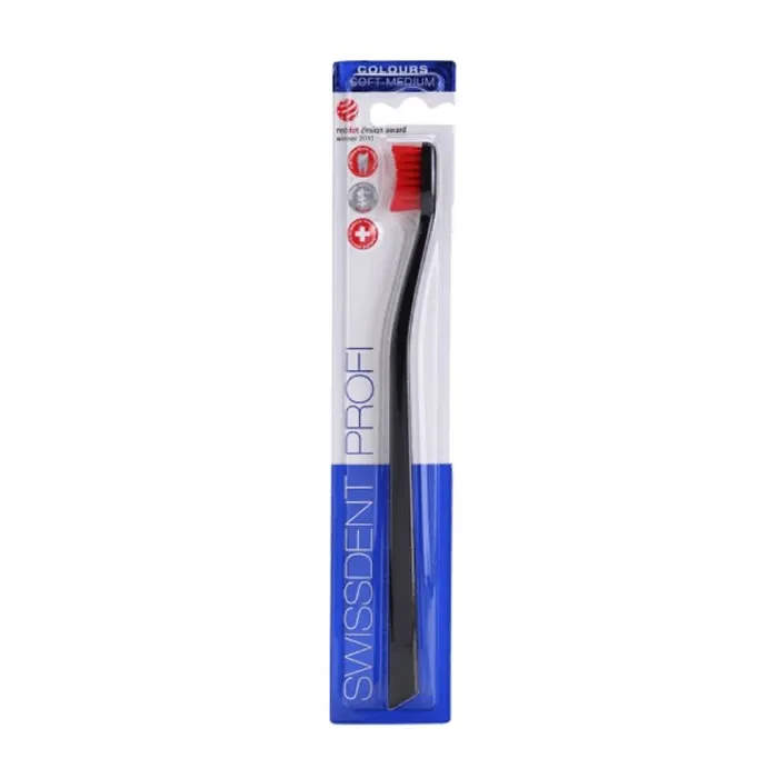 Swissdent Profi Colours Toothbrush Black & Red Swissdent Profi Colours Toothbrush Black & Red