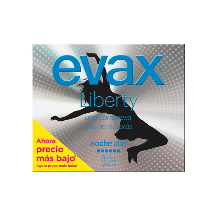 Assorbenti igienici Evax Liberty Night Normal con ali, 12 unità