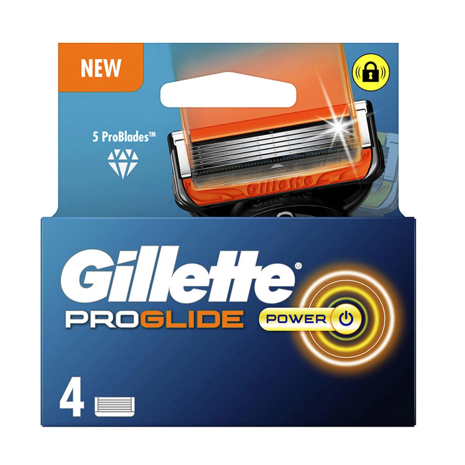Caricabatterie Gillette Fusion Proglide Power con 4 ricariche