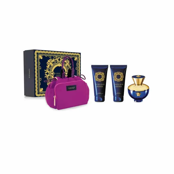 Versace Dylan Blue Pour Femme Eau De Parfum Spray 100ml Set da 4 Pezzi