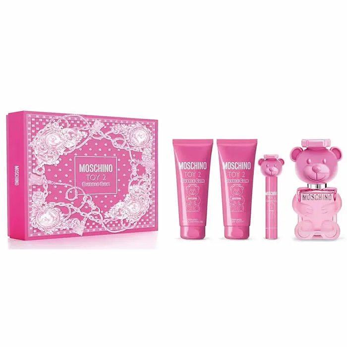 Moschino Toy 2 Bubblegum Eau de Toilette Spray 100ml Set 4 pezzi
