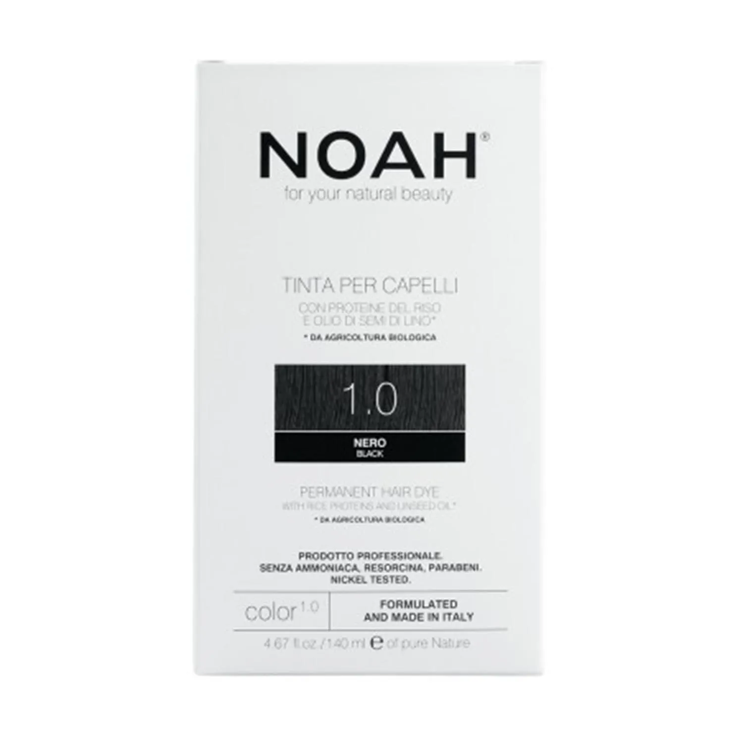 Tinta capillare per capelli Noah Nero 140ml