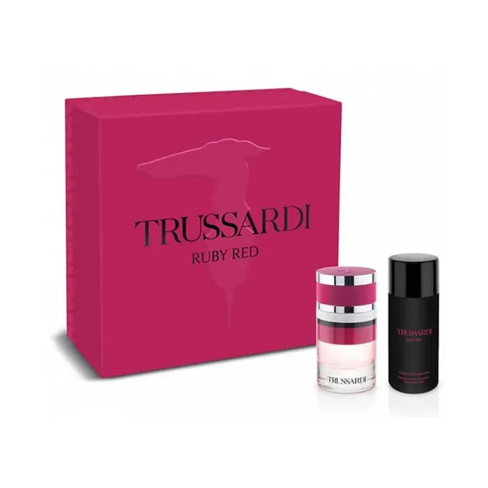 Trussardi Ruby Red Eau De Parfum Spray 60ml Set 2 Pezzi