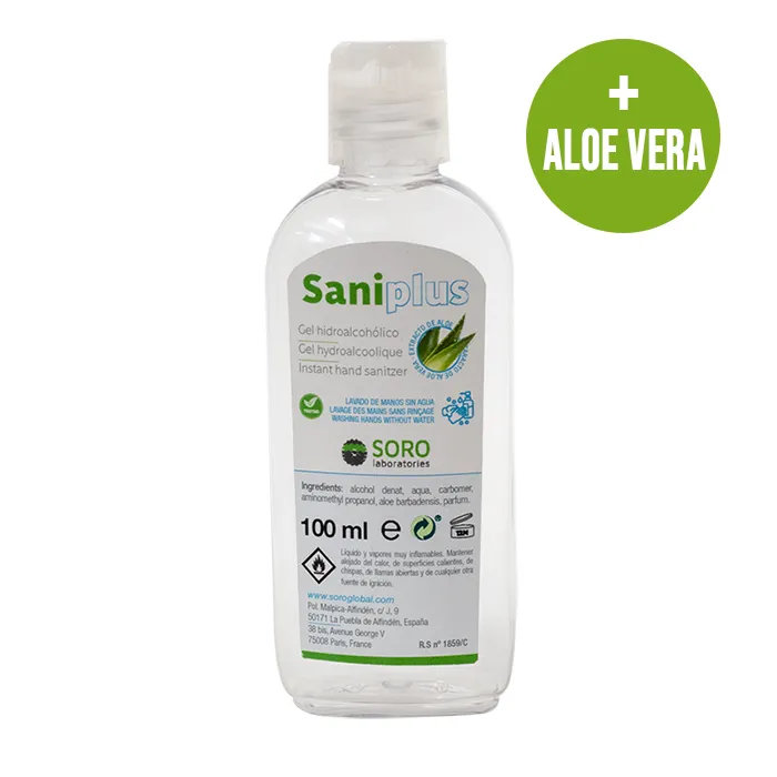 Gel idroalcolico disinfettante per le mani con aloe vera 100 ml