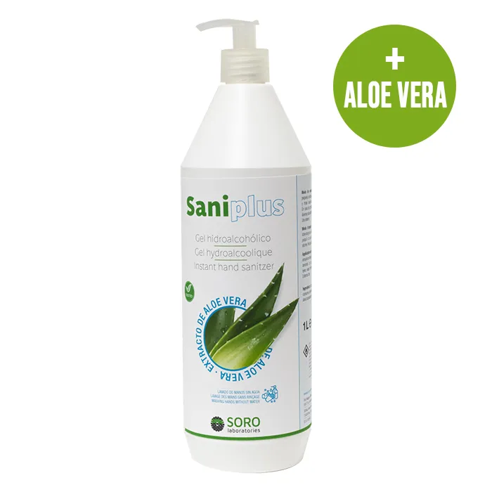 Gel idroalcolico disinfettante per le mani con aloe vera 1 litro