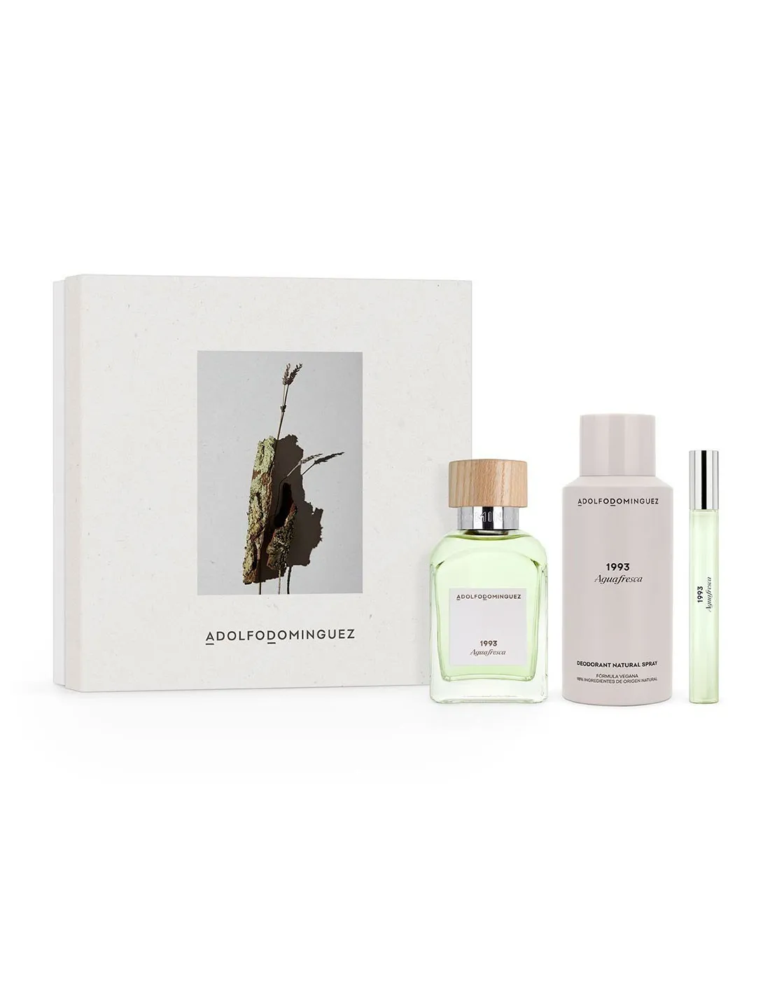 Adolfo Dominguez Agua Fresca De Hombre Eau De Toilette 120 ml Spray Eau De Toilette 10 ml Deodorante 150 ml Spray