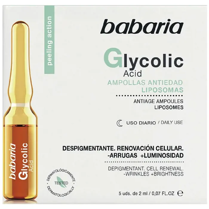 Fiale per il rinnovamento cellulare all’acido glicolico Babaria 5 x 2 ml