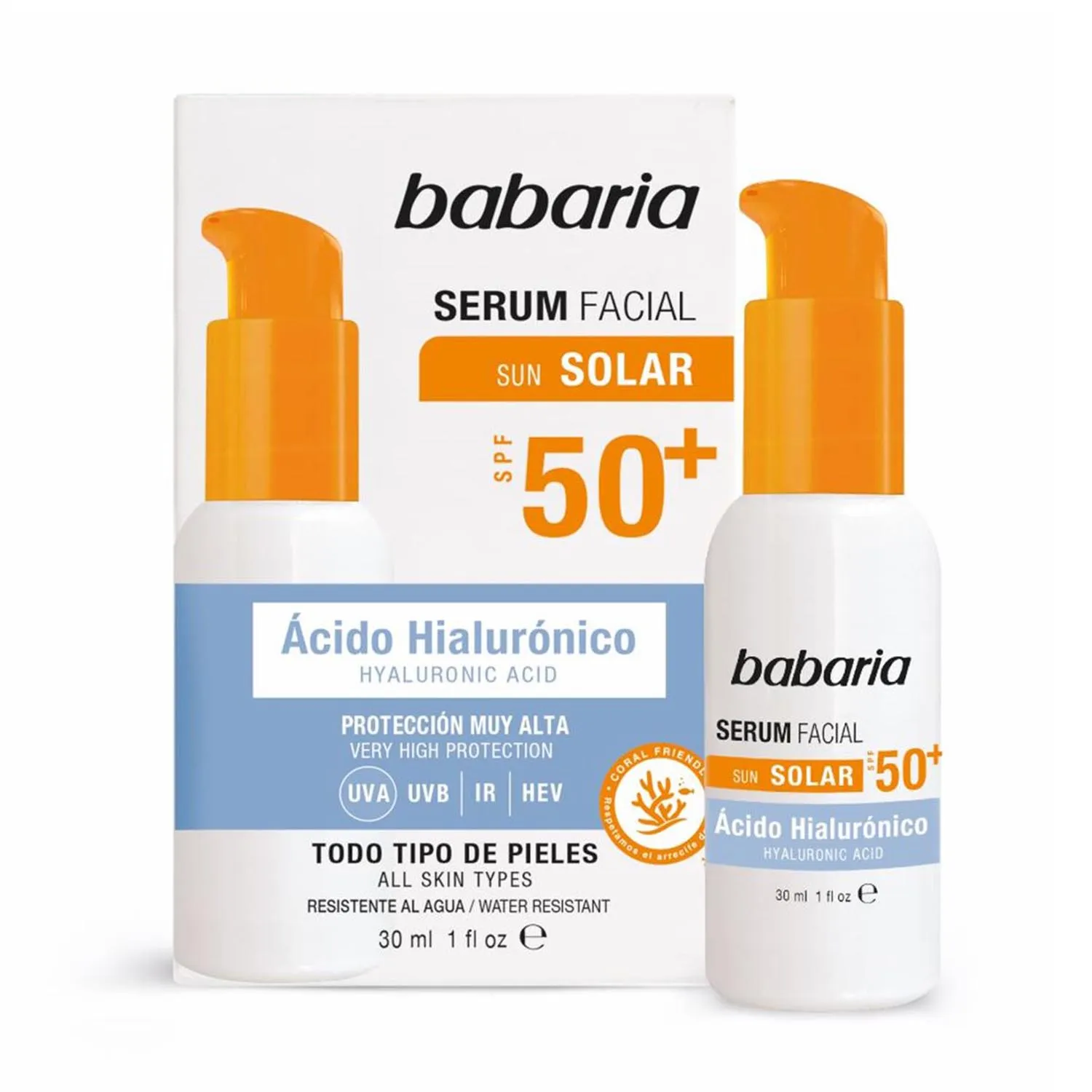 Babaria Solar Siero Viso all’Acido Ialuronico SPF50 30ml