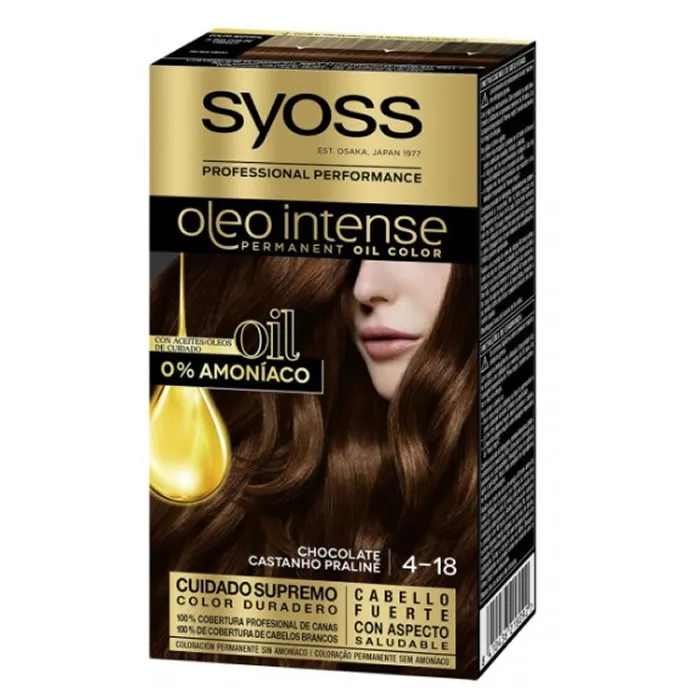 Syoss Oleo Intense Colorazione Permanente per Capelli 4-18 Cioccolato