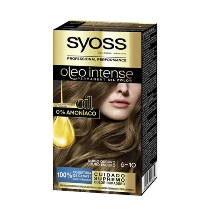 Syoss Oleo Intense Colorazione Permanente per Capelli 6-10 Biondo Scuro