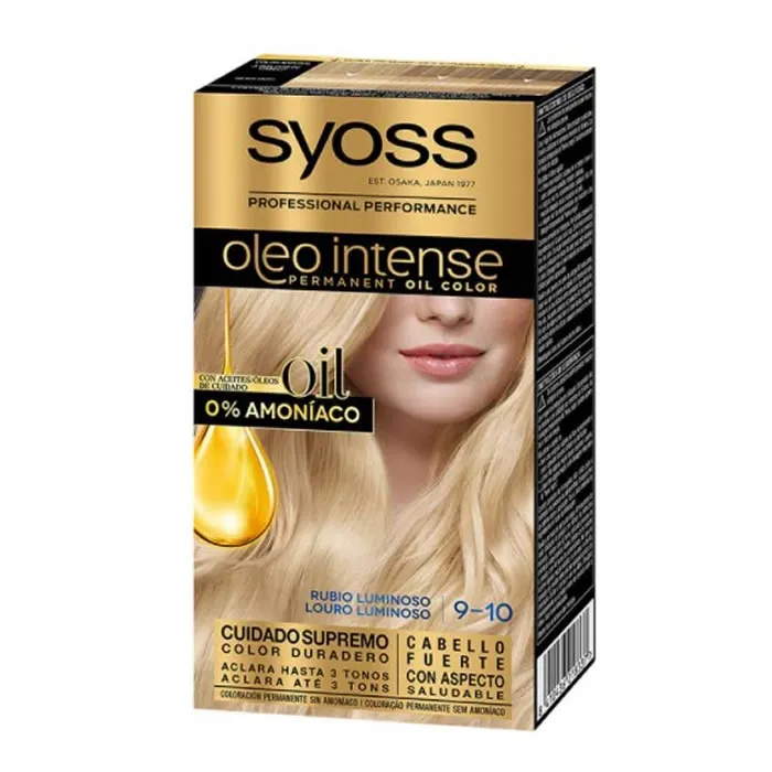 Syoss Oleo Intense Colorazione Permanente per Capelli 9-10 Biondo Luminoso