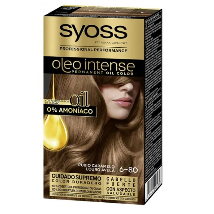 Syoss Oleo Intense Colorazione Permanente per Capelli 6-80 Biondo Caramello