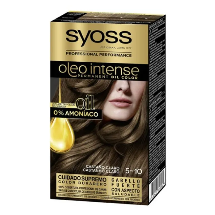 Syoss Oleo Intense Colorazione Permanente per Capelli 5-10 Castano Chiaro