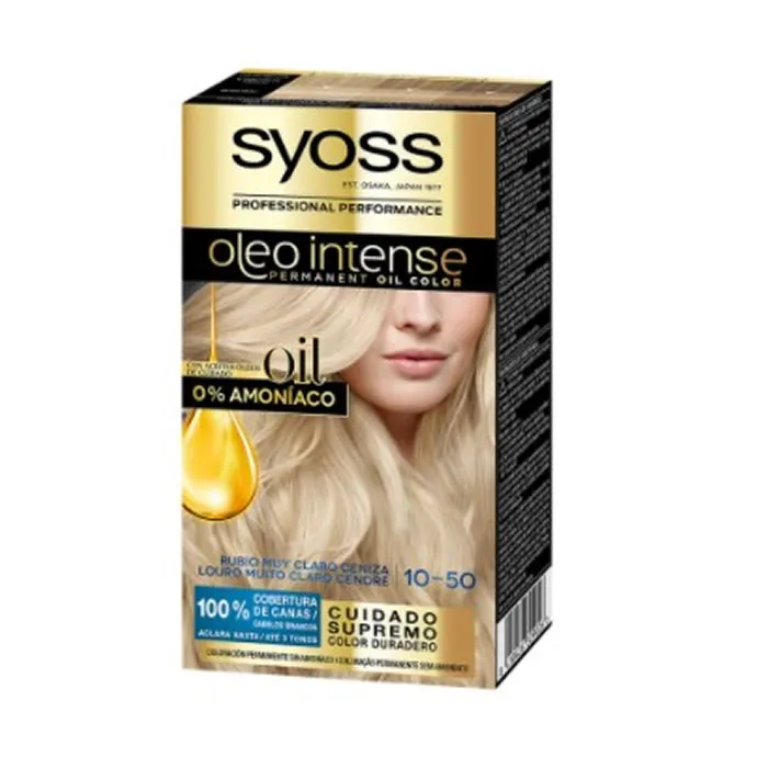 Syoss Oleo Intense Colorazione Permanente per Capelli 10-50 Biondo Cenere Chiaro