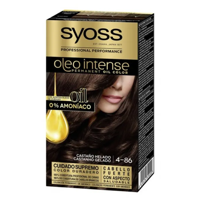 Syoss Oleo Intense Colorazione Permanente per Capelli 4-86 Castano Ghiaccio