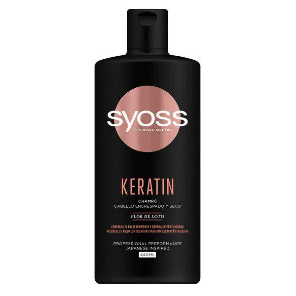 Syoss Keratin Shampoo per capelli crespi e secchi 440 ml