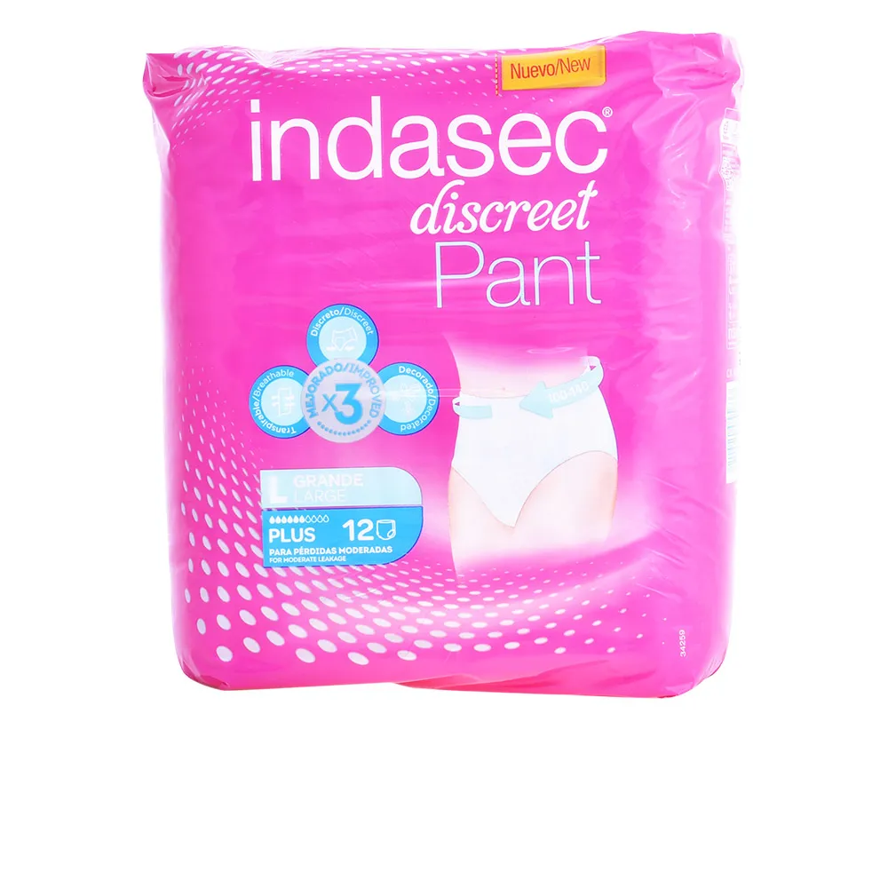 Indasec Pant Plus Large Size 12 unità