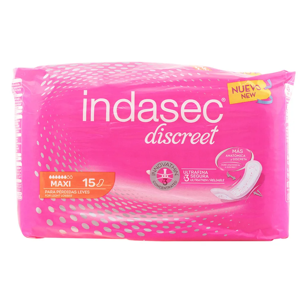 Indasec Compresses Incontinence Maxi 15 Units Indasec Compresses Incontinence Maxi 15 Units