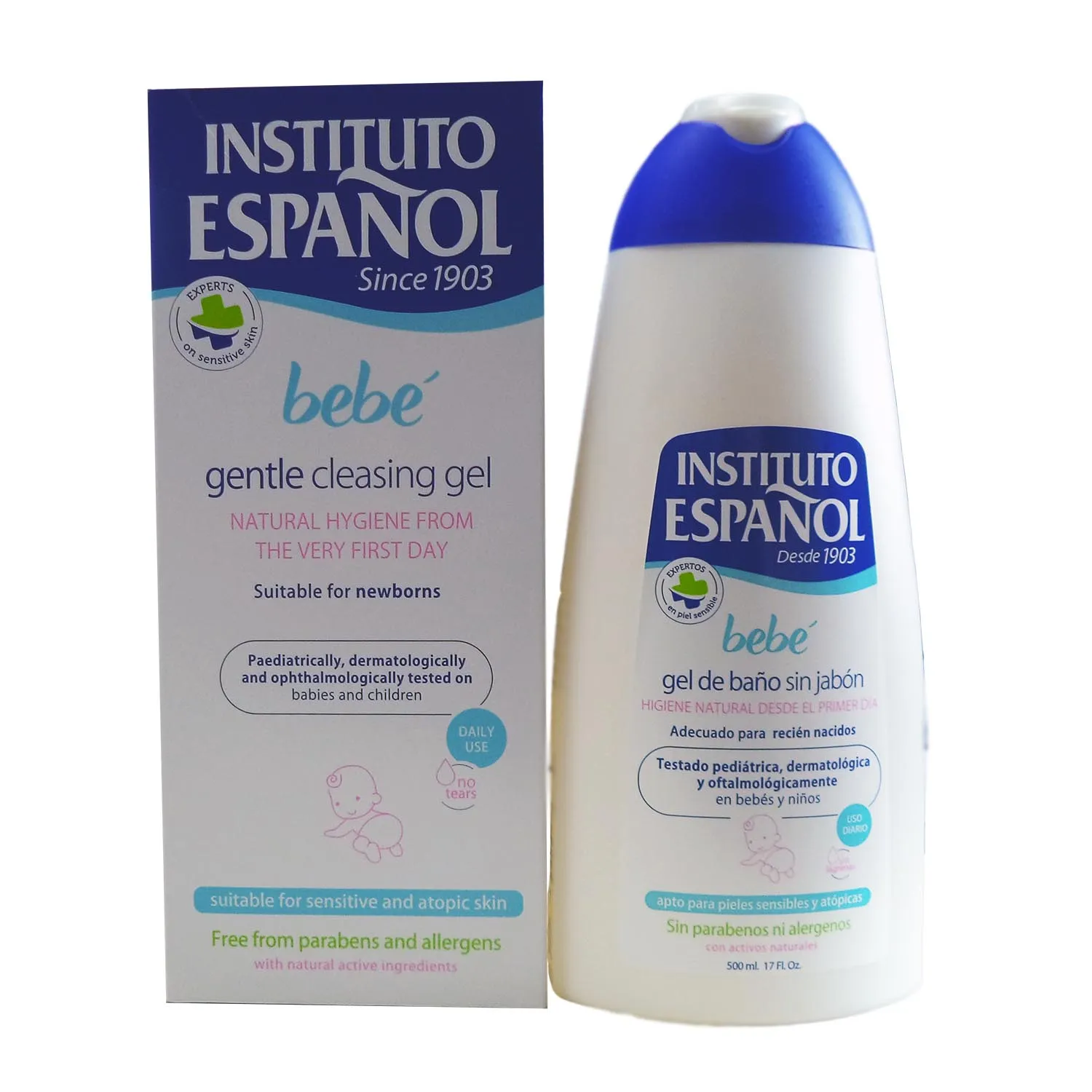 Instituto Español Baby Bagno Gel Senza Sapone Neonato Pelle Sensibile Senza Allergeni 500ml