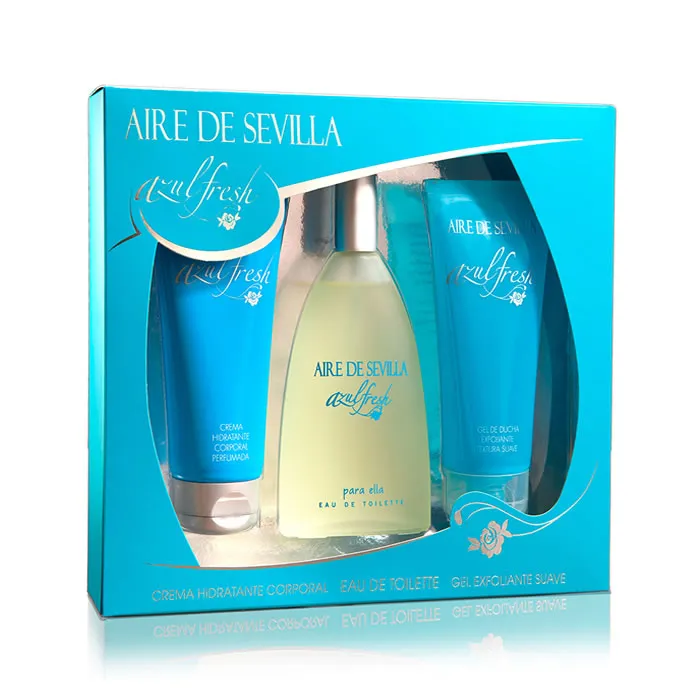 Aire De Sevilla Azul Fresh Eau De Toilette Spray 150ml Set di 3 Pezzi