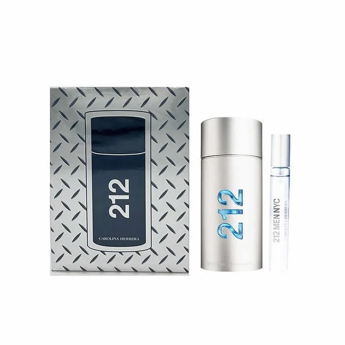 Carolina Herrera 212 Men NYC Eau de Toilette Spray 100ml Set di 2 pezzi