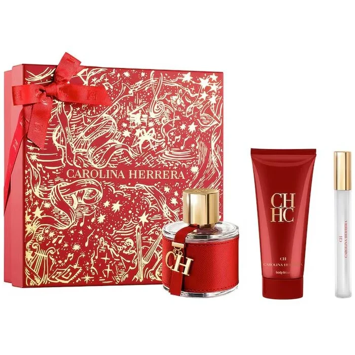 Carolina Herrera CH Eau de Toilette Spray 100ml Set di 3 pezzi