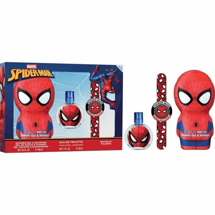 Spiderman Eau de Toilette Spray 50ml Coffret 3 Produits