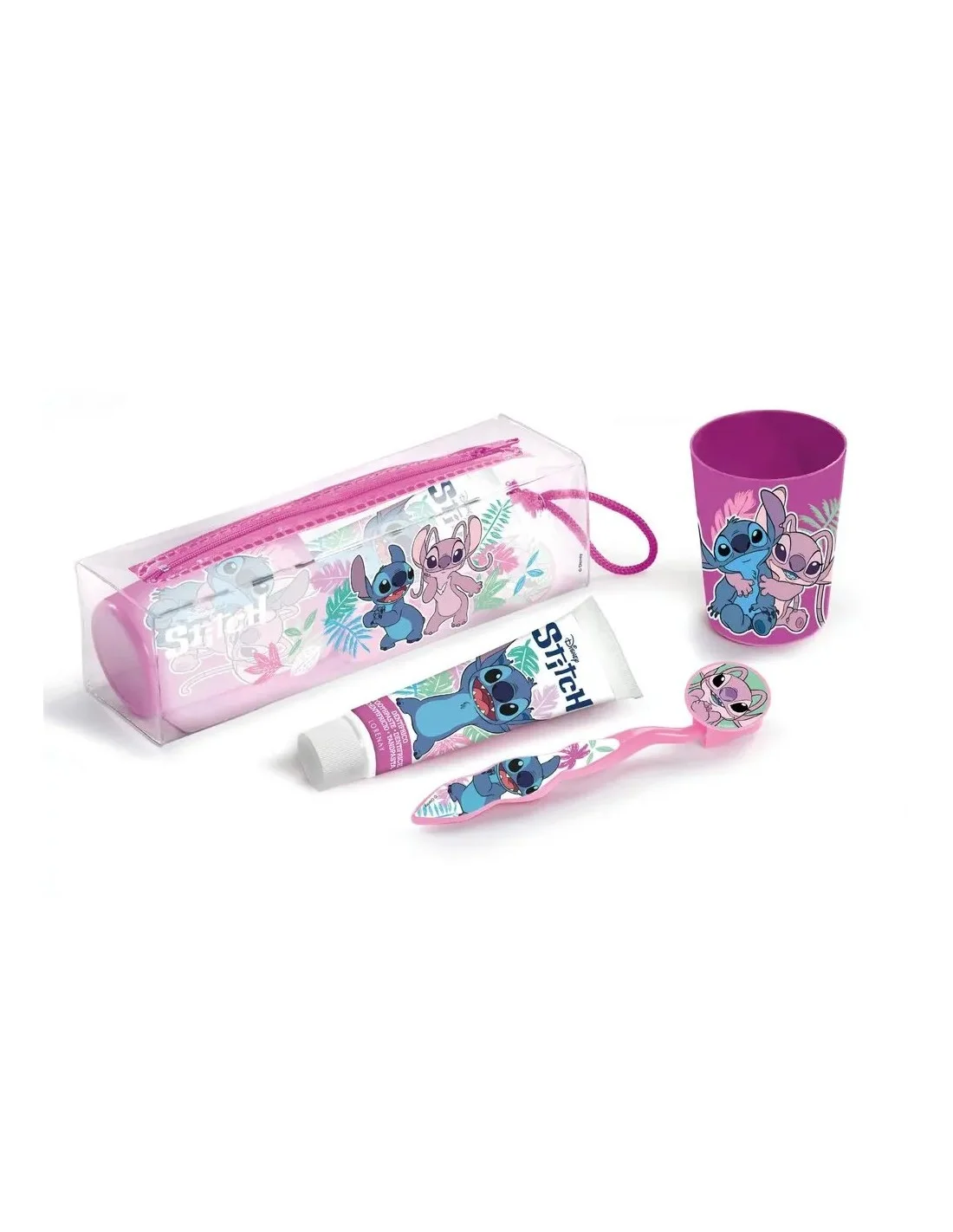 Disney Neceser Stitch Bucal Denttifrico Cepillo Dental Vasito Disney Neceser Stitch Bucal Denttifrico Cepillo Dental Vasito