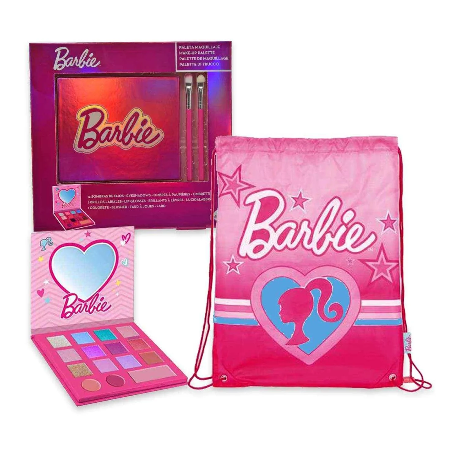 Set ombretto e lucidalabbra per bambini Barbie dei cartoni animati, 1 pezzo