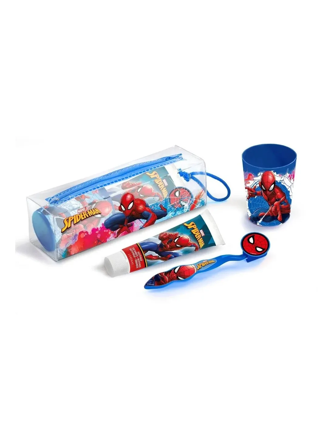 Cartoon Neceser Spiderman Bucal Denttifrico Cepillo Dental Vasito