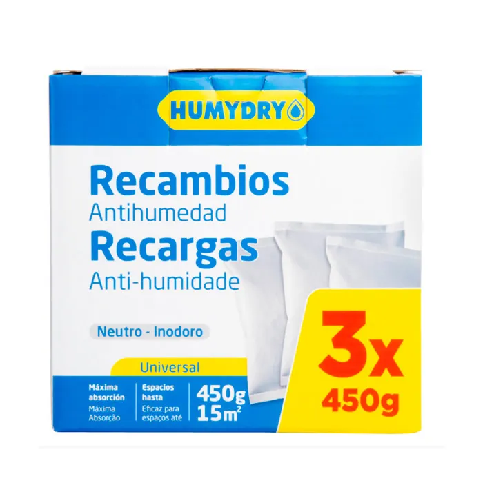 Ricariche anti-umidità Humydry 3x450g