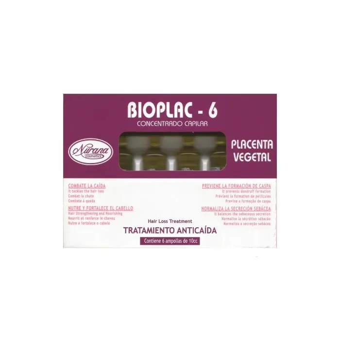Nurana Bioplac-6 Fiale per il trattamento anticaduta dei capelli 6x10ml