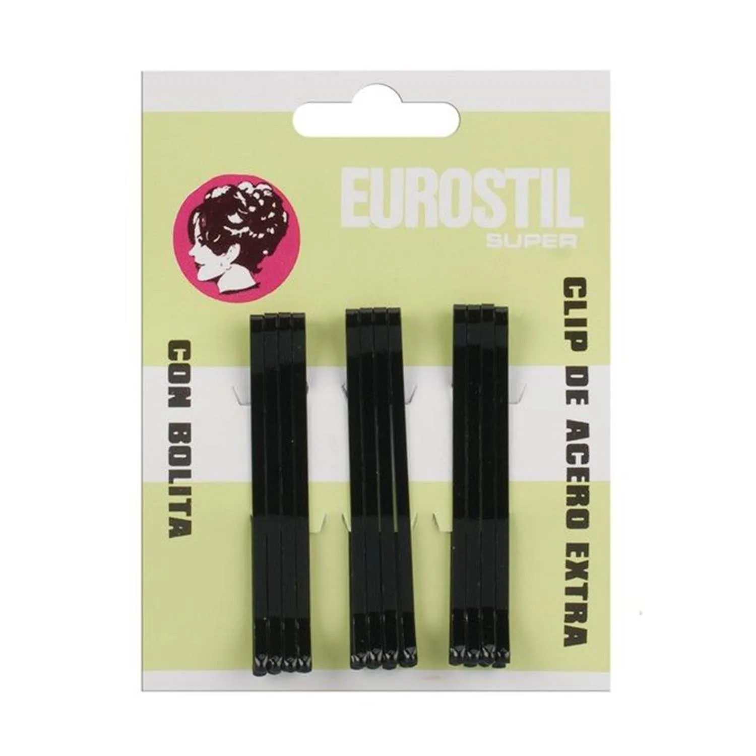 Fermagli per capelli Eurostil 55 mm bronzo 12 pezzi