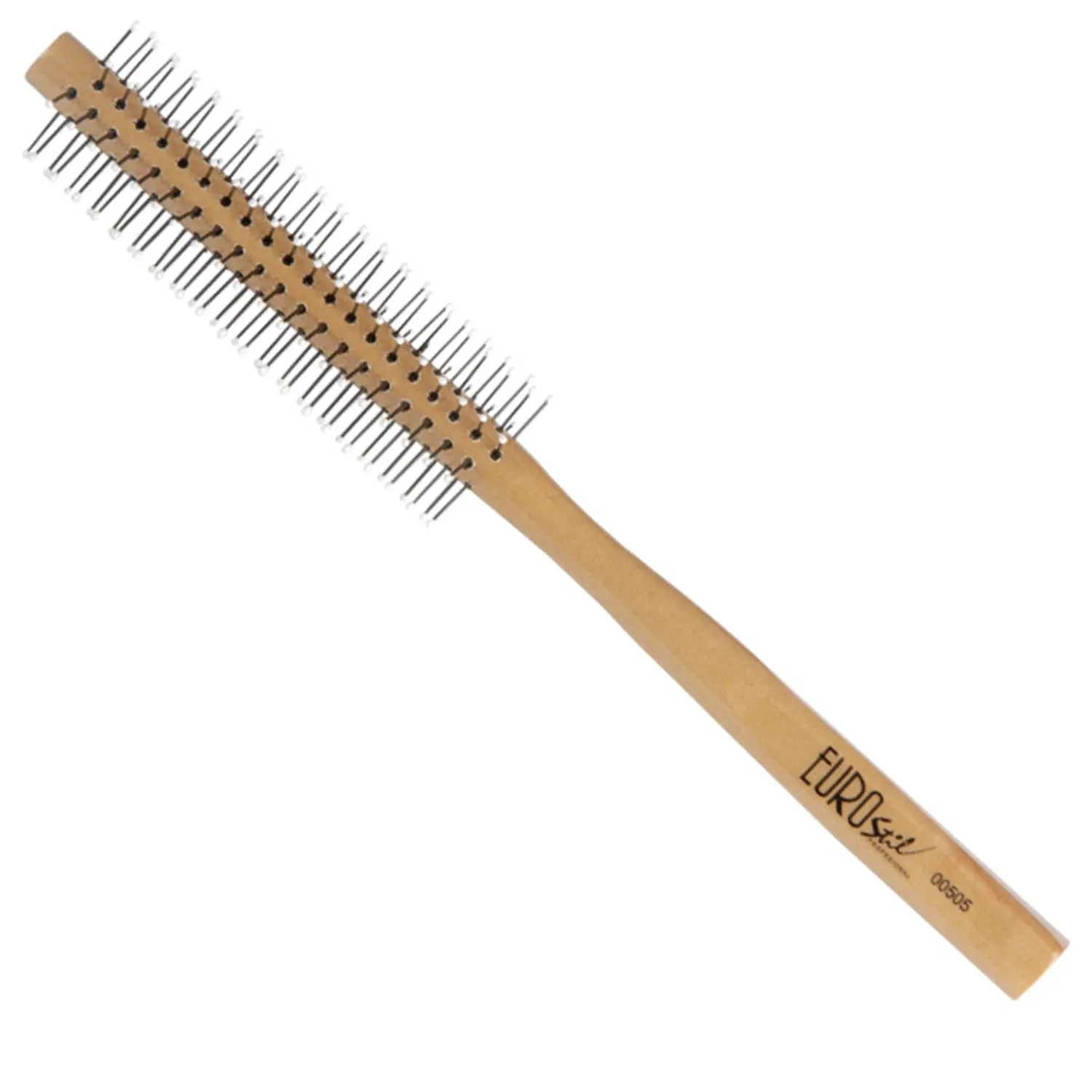 Spazzola circolare in legno Eurostil con sfere in nylon da 9 mm, 1 pz.