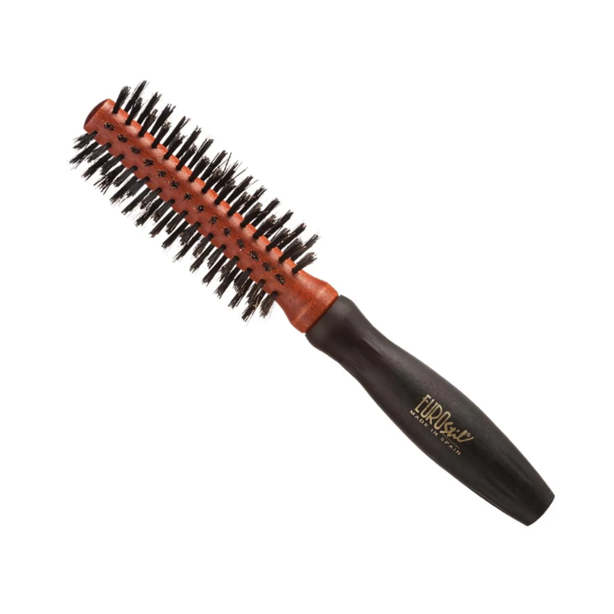 Spazzola circolare Eurostil con manico in gomma per cinghiale, 15 mm, 1 pz.