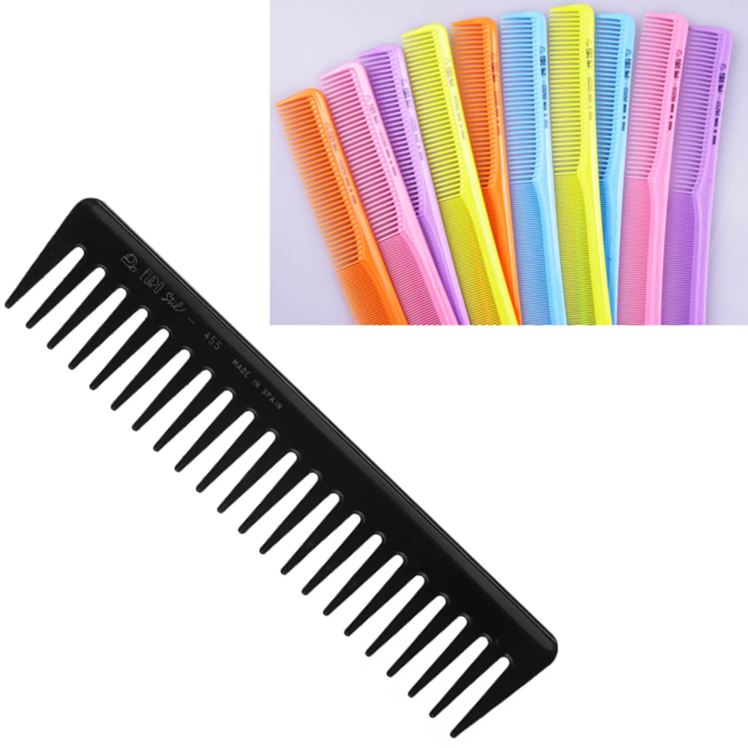 Pettine per mèches Eurostil 18 cm Colori assortiti 1 pz