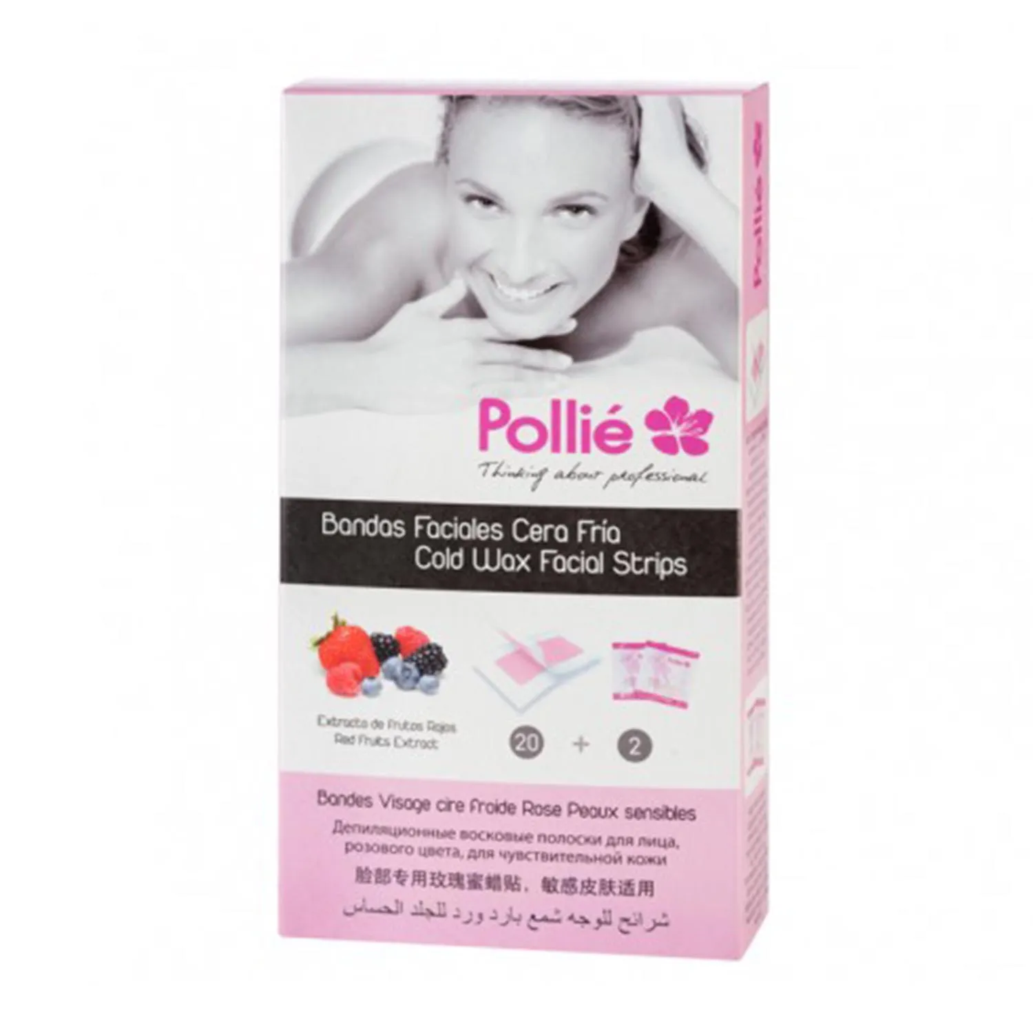 Strisce depilatorie per il viso Eurostil all’estratto di frutti rossi, confezione da 20