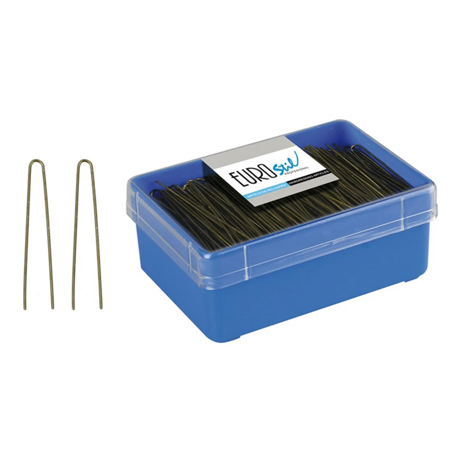 Forcine per capelli Eurostil Plain Bun nere, confezione da 1 unità