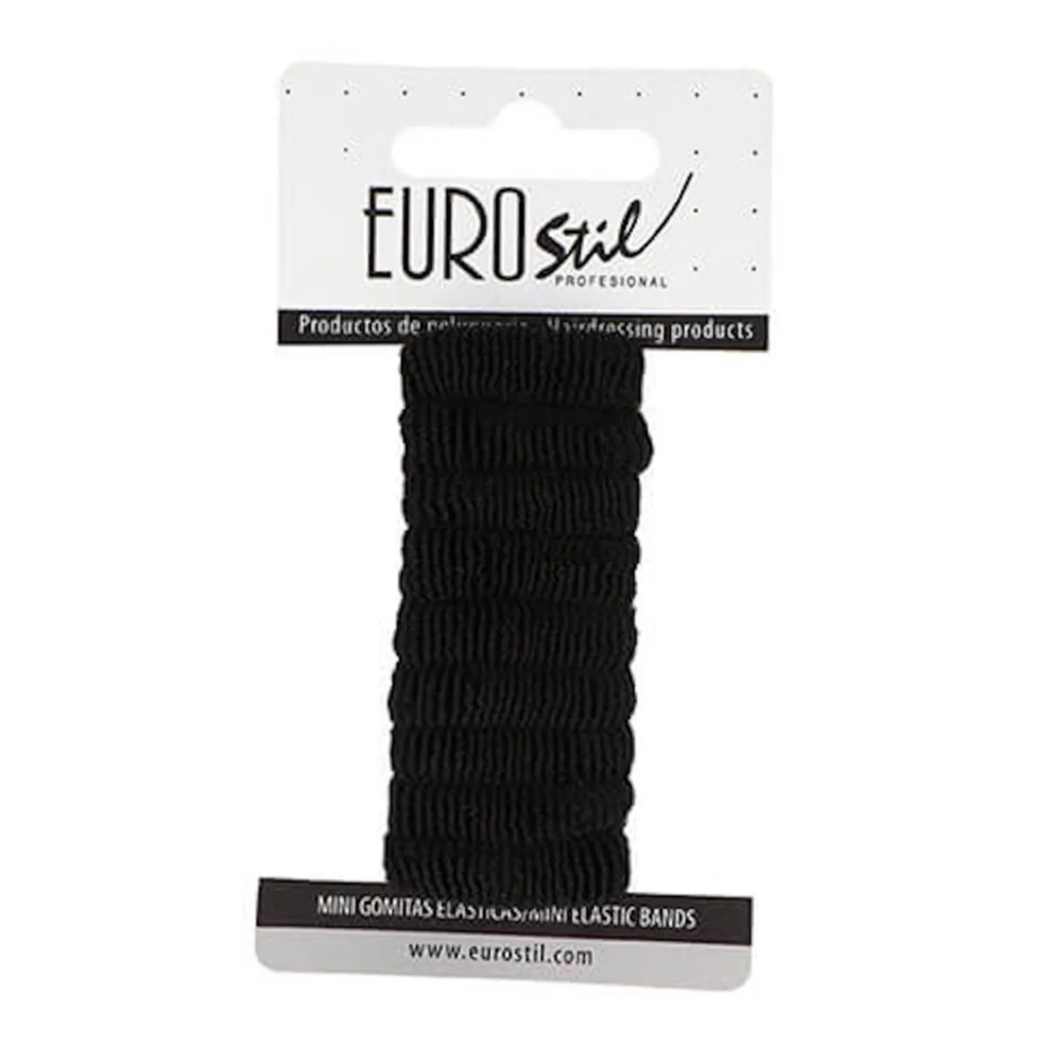 Mini elastici per capelli neri Eurostil 1 pz