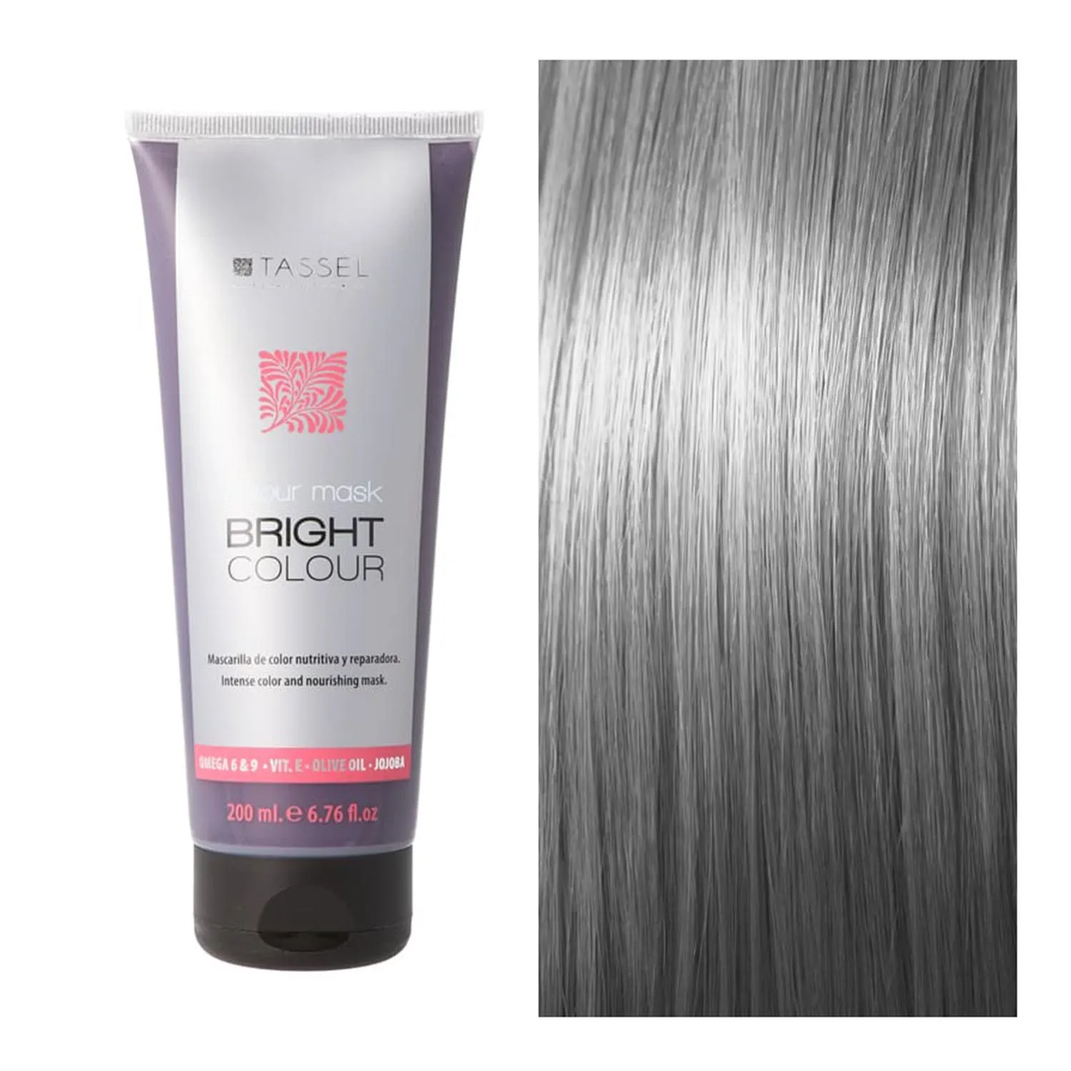 Eurostil Bright Colour Maschera per capelli Grigio 1 unità